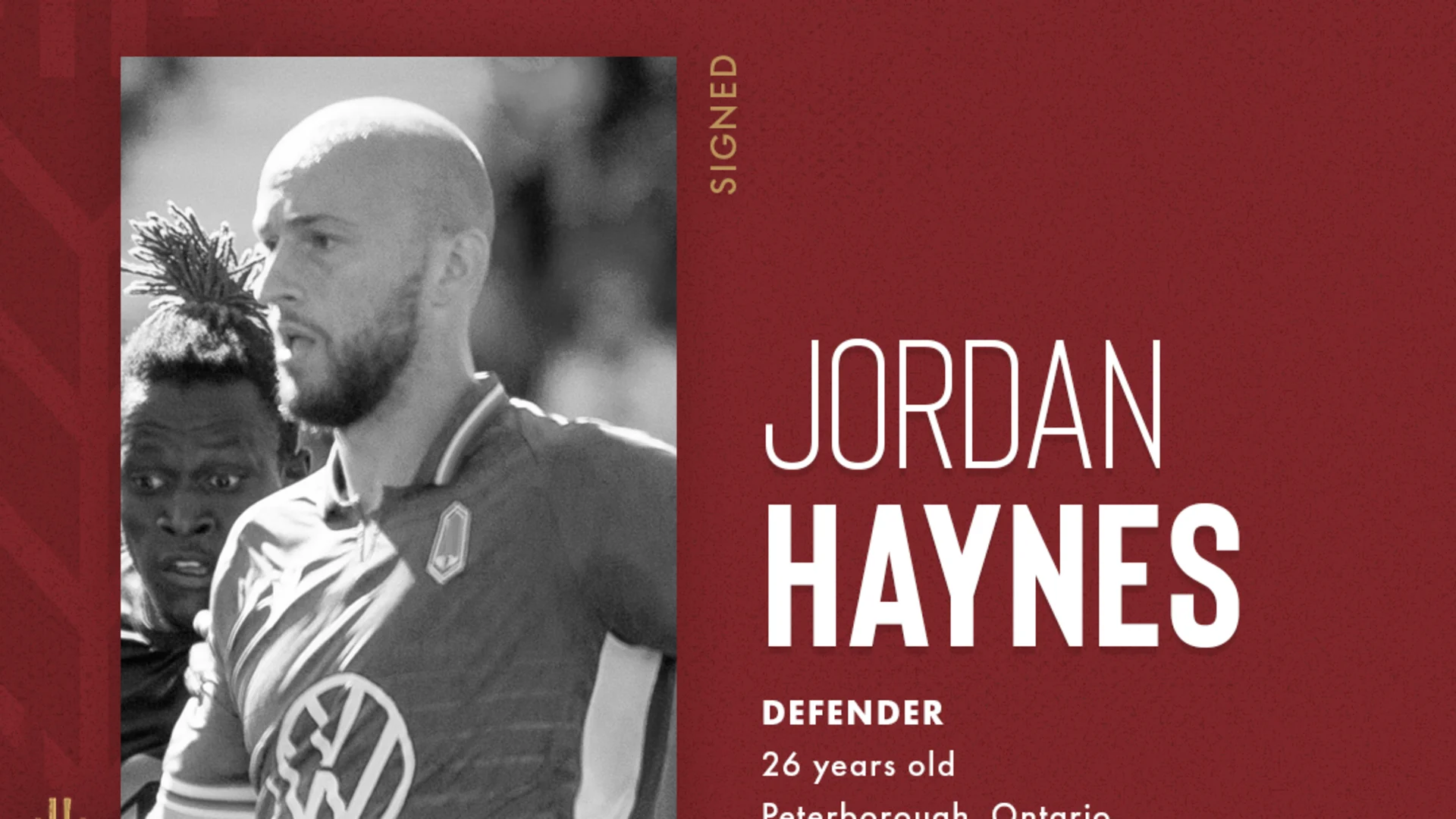 Valour FC signs Canadian defender Jordan Haynes