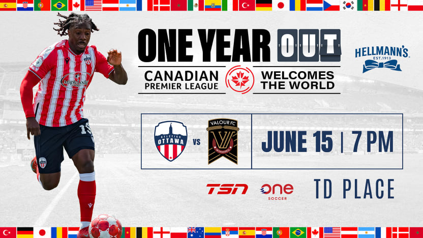 One Year Out - CPL Welcomes the World – June 15 at TD Place  