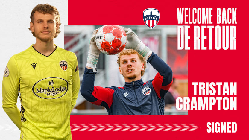 Atlético Ottawa resigns local goalkeeper Tristan Crampton