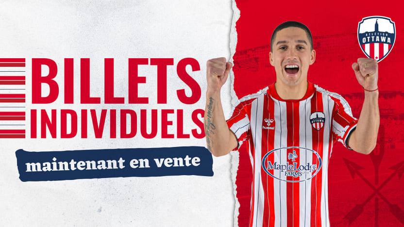 Les billets individuels sont maintenant disponibles