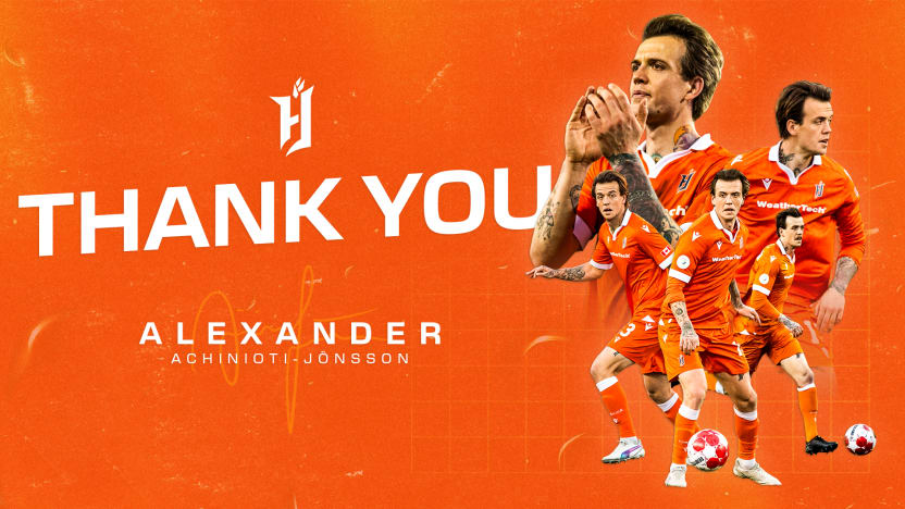 Forge FC Confirms Departure of Defender/Midfielder Alexander Achinioti-Jönsson After Seven Seasons