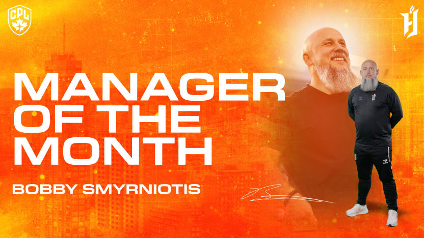 Forge FC’s Bobby Smyrniotis named CPL Manager of the Month for April