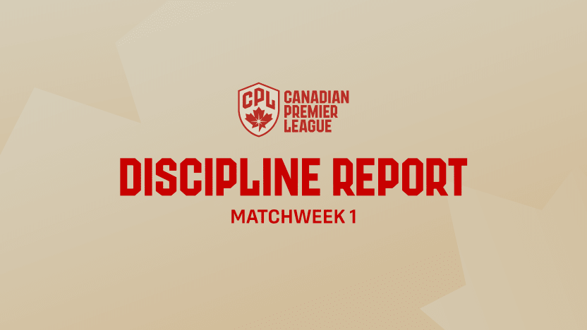 Discipline Report: Matchweek 1