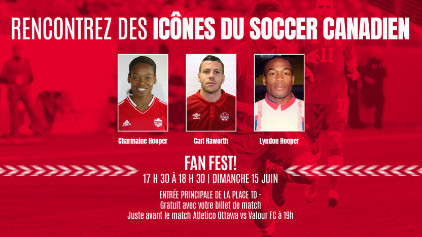 Des icônes du soccer canadien rencontrent des fans à la Place TD avec Atlético Ottawa