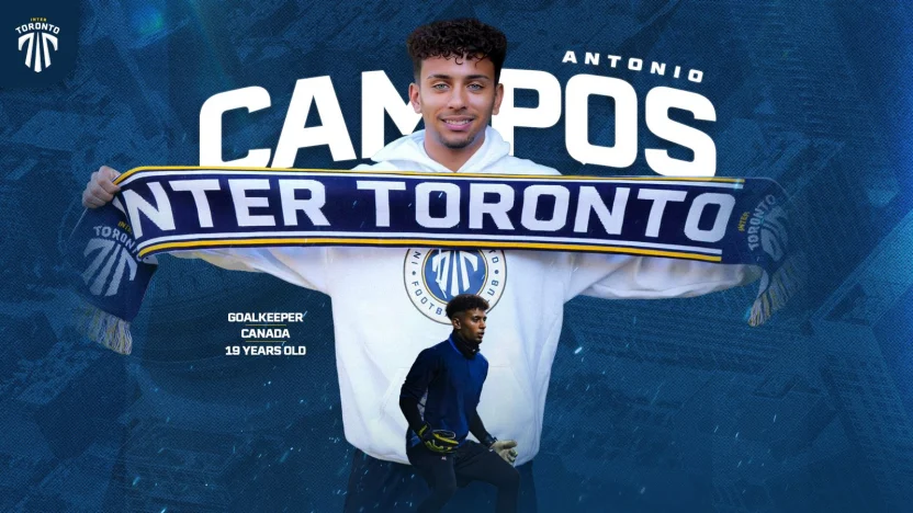 INTER TORONTO FOOTBALL CLUB SIGNS GOALKEEPER ANTONIO CAMPOS