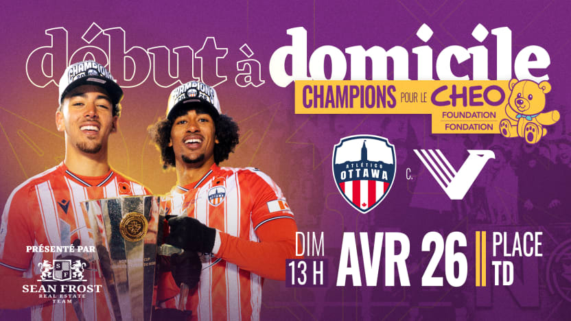Atlético Ottawa championne la Fondation CHEO lors du match d'ouverture à domicile 2026