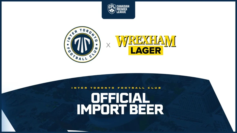INTER TORONTO FOOTBALL CLUB ANNOUNCES WREXHAM LAGER AS OFFICIAL IMPORT BEER PARTNER