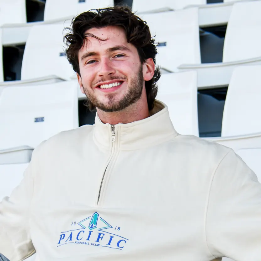 Cream P/C Quarter Zip Jacket