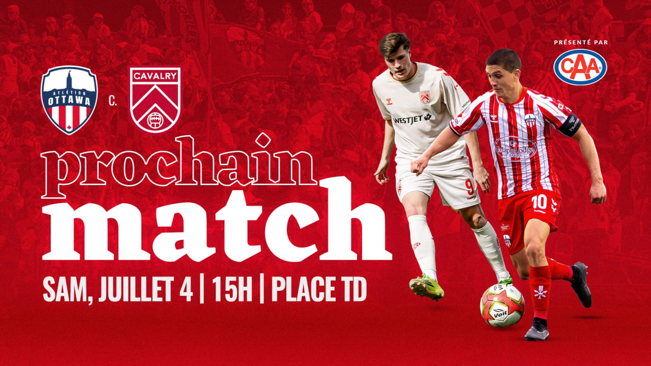 Notre prochain match est le samedi 4 juillet