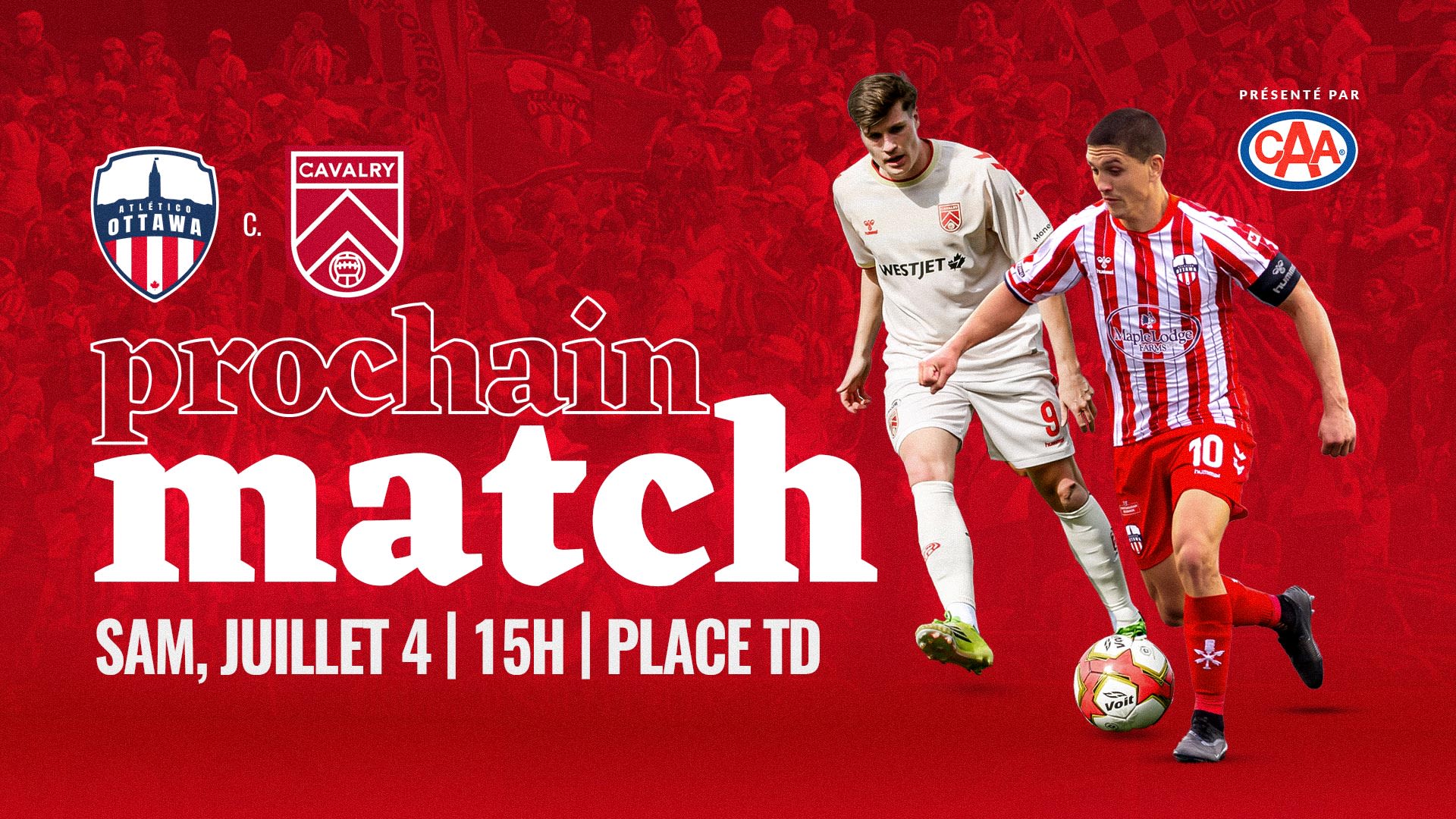 Notre prochain match est le samedi 4 juillet