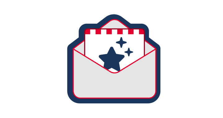 Icon of envelope with special invitation