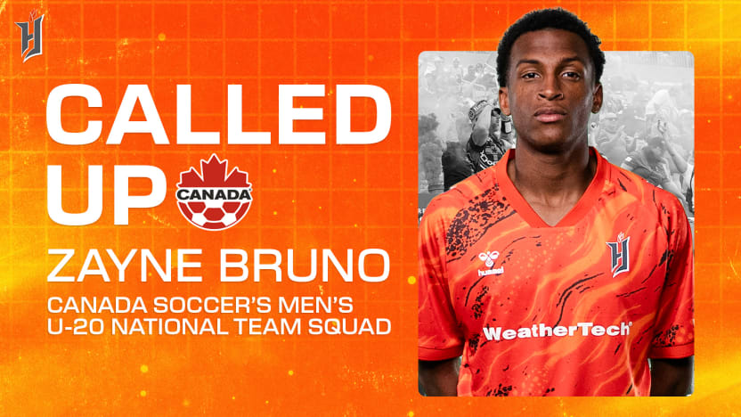 Forge FC's Zayne Bruno named to Canada's squad for 2026 Concacaf U-20 Championship