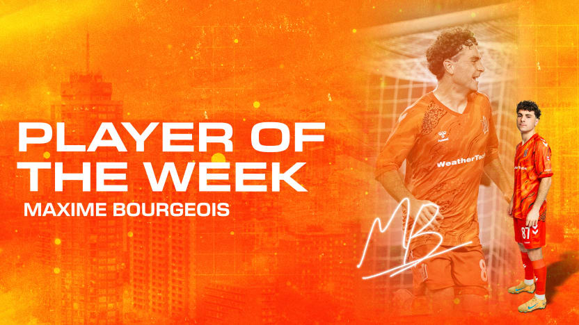 Maxime Bourgeois named Maple Lodge Farms Player of the Week for Matchweek 21
